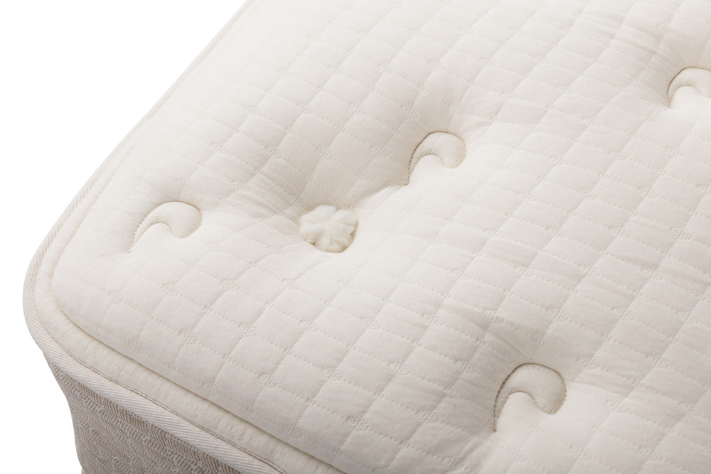 close up of the lytton mattress top stitching